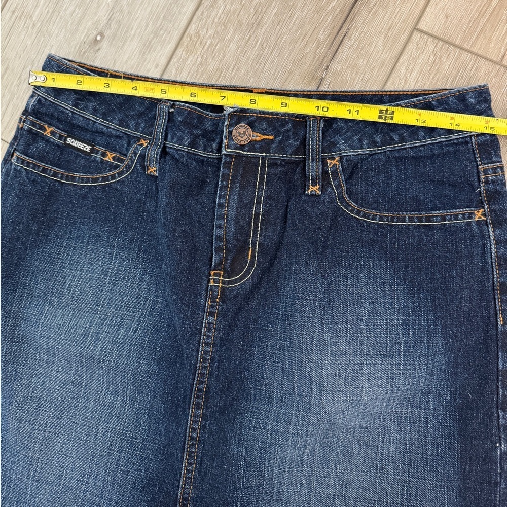 Squeeze Y2K Denim Pencil Skirt Size 7. Y2K, 90s NWOT - Picture 8 of 8